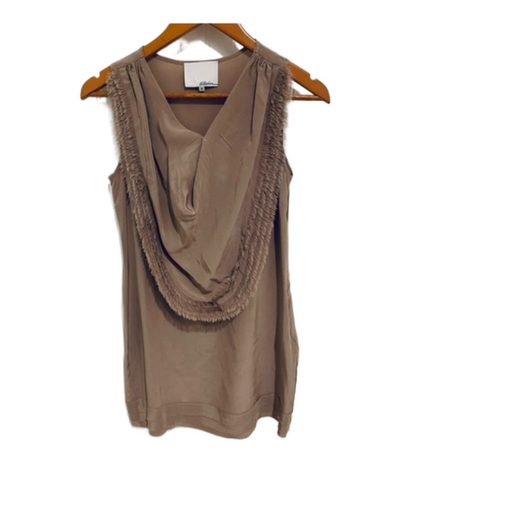 3.1 Phillip Lim Tops - 3.1 Phillip Lim almond ruffle tier slim fit Blouse